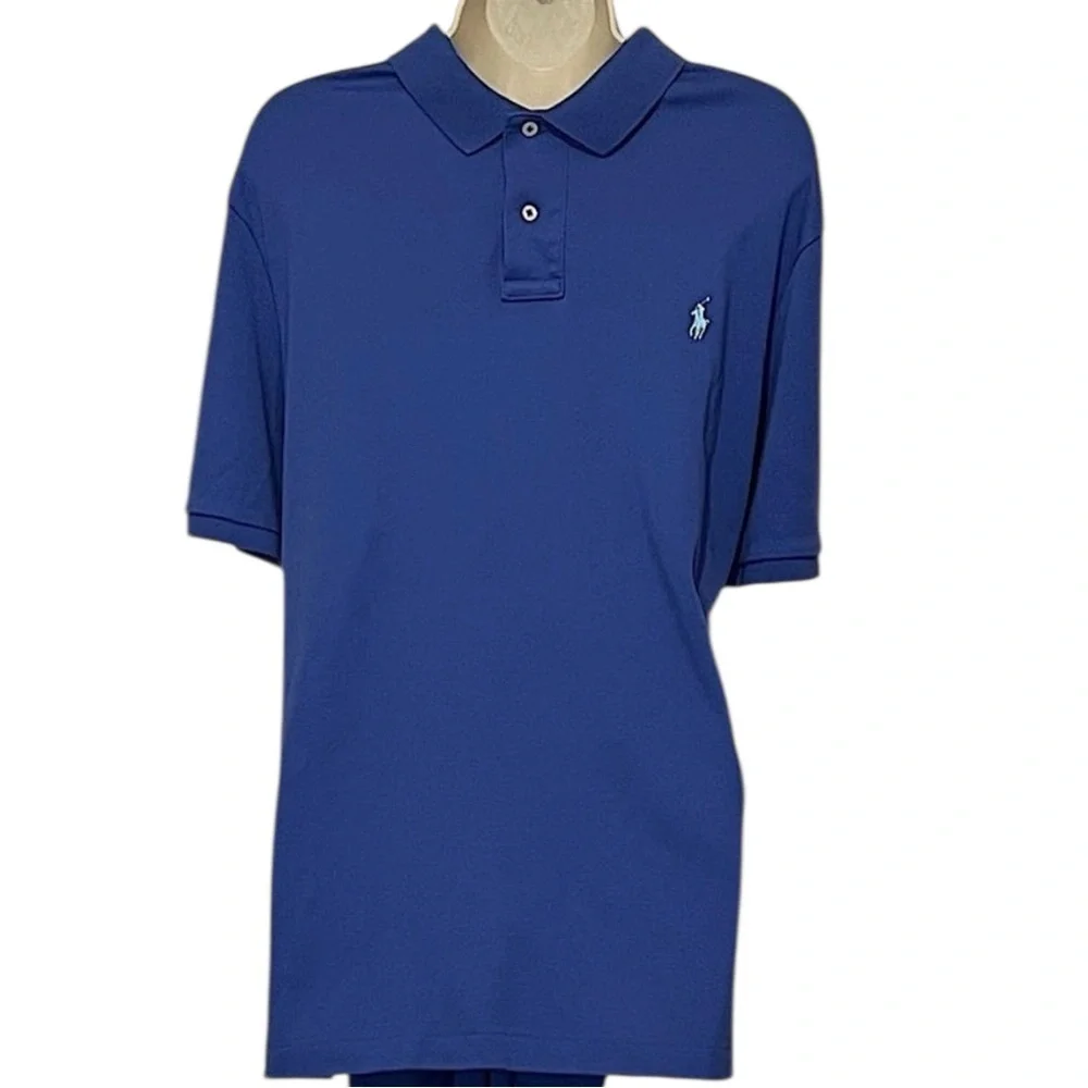 Ralph Lauren POLO The‎ Iconic Mesh Polo Shirt, Men’s, Color Blue, Size XL